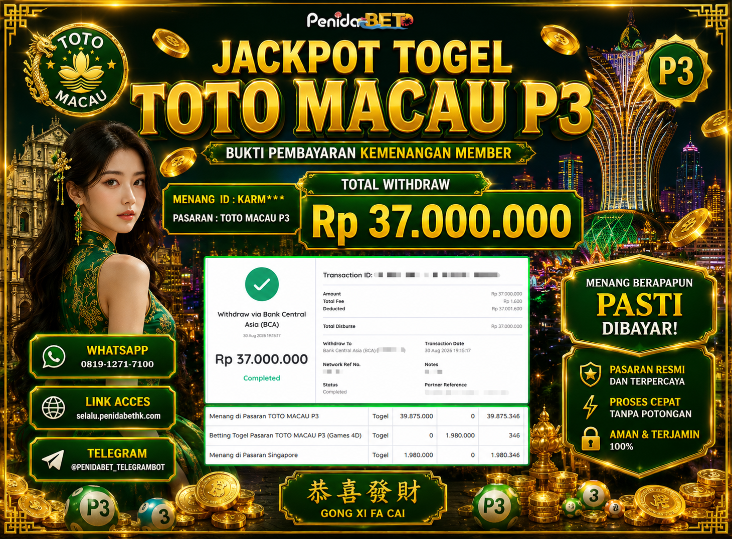 Penidabet : Situs Togel Dan Toto Slot Terpercaya Di Indonesia